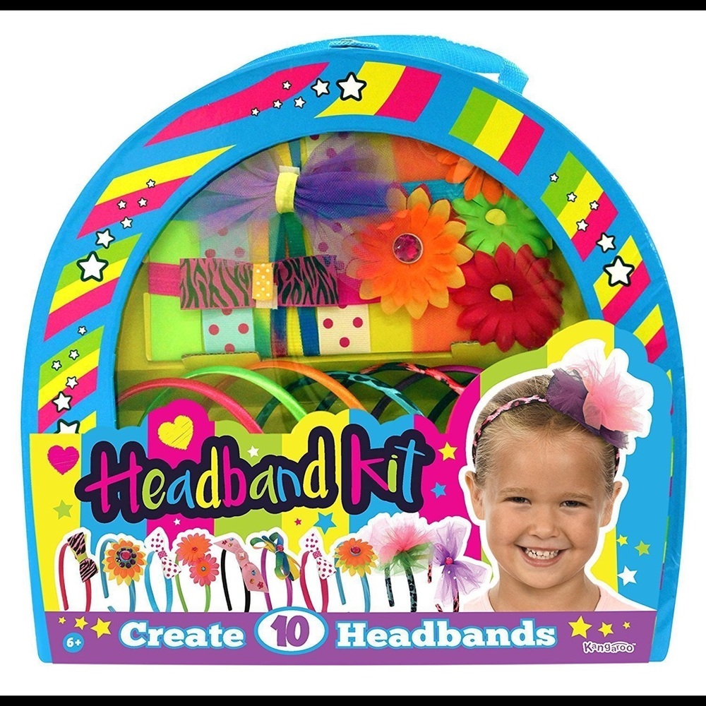 Girls DIY Headband Making Kit - 134-Piece Hair Accessories Set (Ages 3-12)